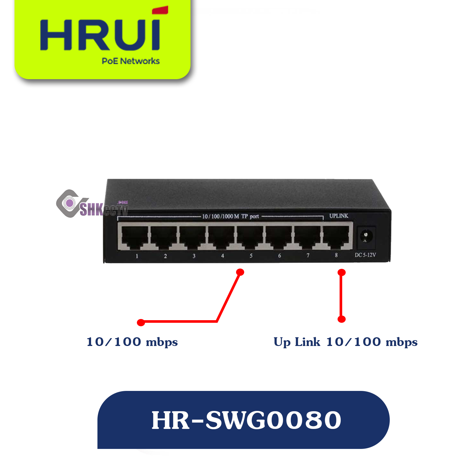 سوئیچ اچ ار یو ای HRUI HR-SWG0080