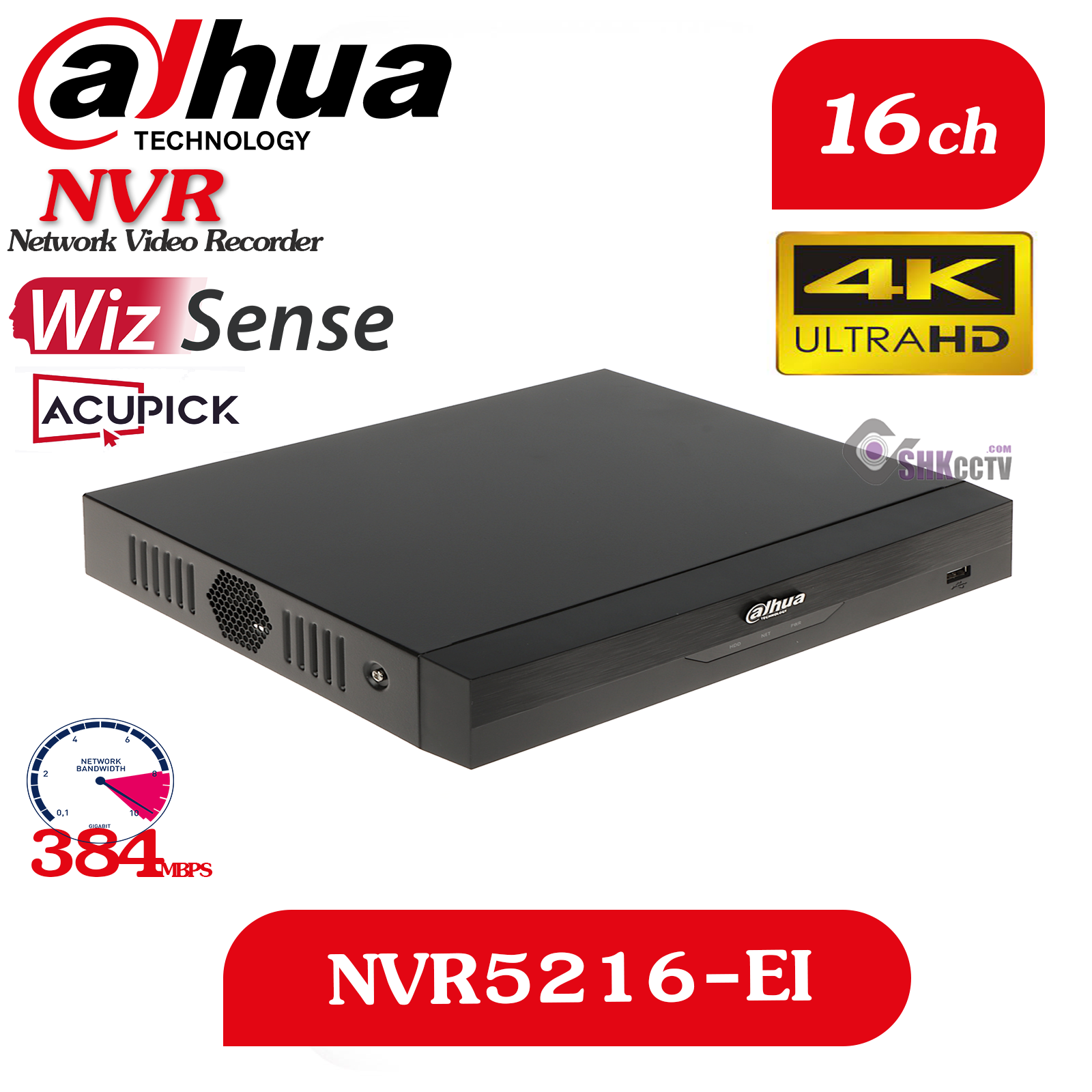 NVR5216-EI دستگاه 16 کانال POE هوشمند داهوا