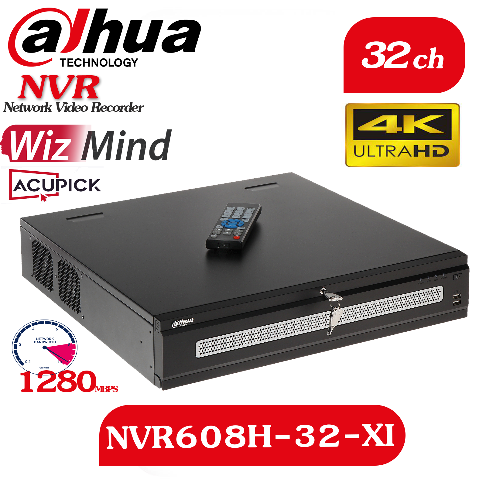 دستگاه 32 کانال DH-NVR۶۰۸H-۳۲-XI برند داهوا