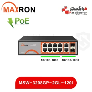 سوئیچ شبکه POE مکسرون مدل MSW-3208GP-2GL-120I